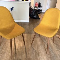 2 Set Chairs (yellow/mustard Color) $40