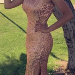 Gold Pink Dress 