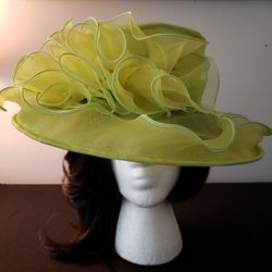 Lime Green Women's Derby/Church Hat 