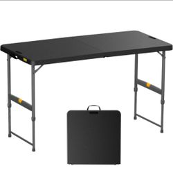 Folding Table 4 Foot Quick Adjust Portable Plastic 4 Heights
Effortless Adjustable Height Small Card Table, Fixing Lock, Indoor Outdoor Use for Party 