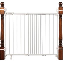 Summer Infant Metal Banister & Stair Safety Pet and Baby Gate White