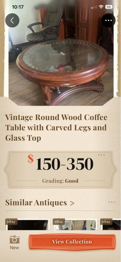 Glass top coffee table