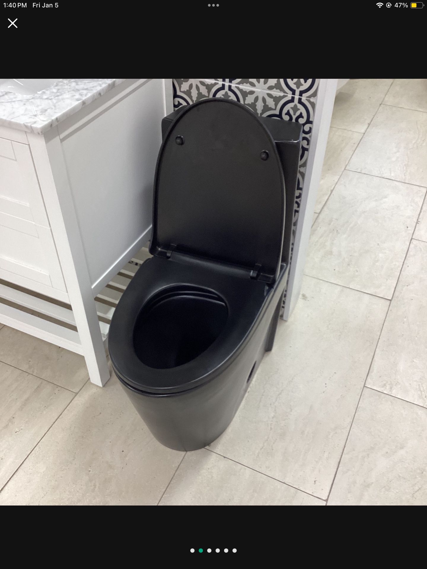 One Piece Toilet White Color New Softclose Seat Included Elongated Bowl Self Clean Dual Flush Mechanism Fully Skirted Ready for Pick Up