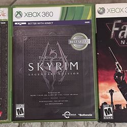 3 Xbox 360 Bethesda Bundle: Oblivion + Skyrim + Fallout: New Vegas