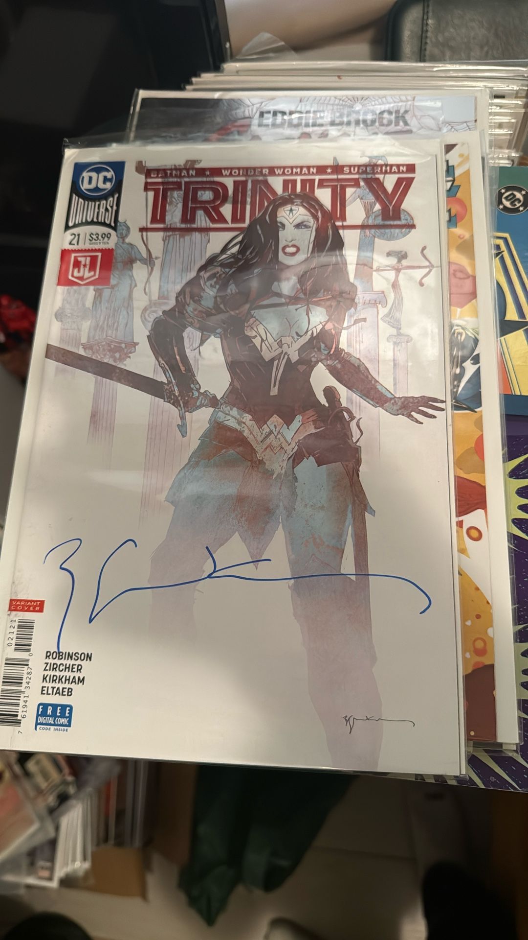 Signed Dc Trinity Comic Book By Sienkiewicz