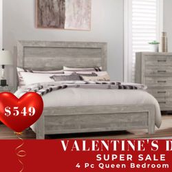 4 PC KING BEDROOM SET 