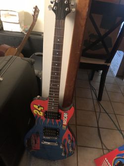 Silvertone NASCAR guitar