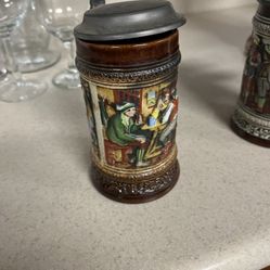 Vintage Belgium Beer Stein 