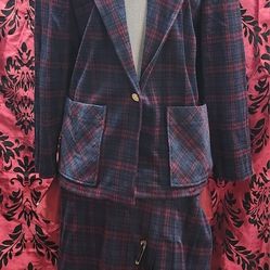 Vtg Cape Cod Flannel Two Piece 