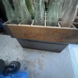 Vintage Green Glass Coca Cola Bottles 1920s