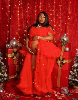 Red maternity dress xl