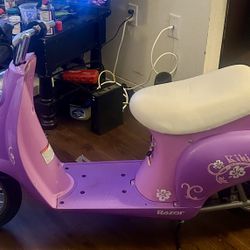 Razor Pocket Mod Miniature Euro-Style Electric Scooter - Kiki Purple, up to 15 mph, for Teen 13+