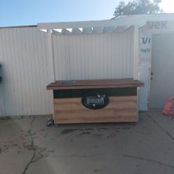 Portable Bar Stand With Extra Wheels