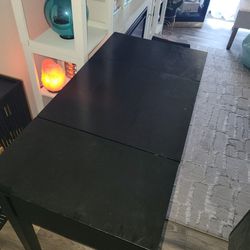 Black Makeup Table And Chair