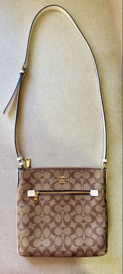 Coach Rowan File Bag In Signature Canvas (Khaki/Chalk)