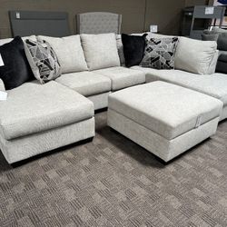 Grey Double Chaise Sectional 