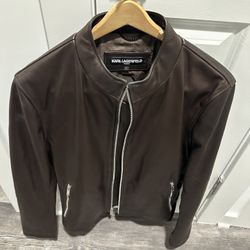 Mens Karl Lagerfeld leather Jacket 