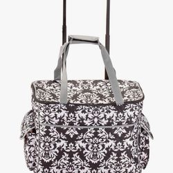 Rolling Sewing Machine Tote with 6 Storage Pockets