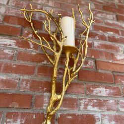 Gold Wall Candle Holder + Bowl (Z Gallerie)