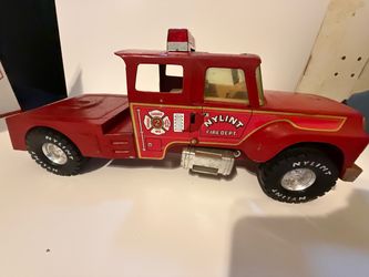 Vintage Nylint Fire Truck Toy Pressed Steel Fireman Rescue 1980s