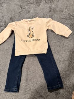 Easter Bunny Sweater And Jeans -toddler 
