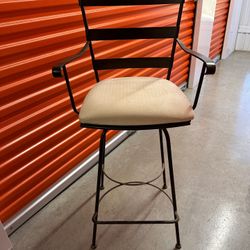 Swirled Cast Iron Bar Chairs x 2