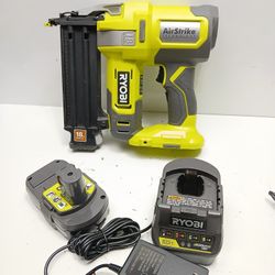 Ryobi 18v 18 Gauge Finish Nailer With 2Ah Battery And Charger 