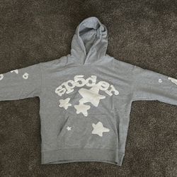 Sp5der Hoodie Gray Beluga