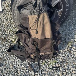 Hiking Backpack Green And Black Color 