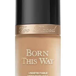 Too Faced Born This Way Natural Finish Longwear Liquid Foundation | Medium-To-Full Coverage | Hydrating + Oil Free Natural Beige @594
