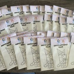 Bluey Birthday Coloring Pack Favor
