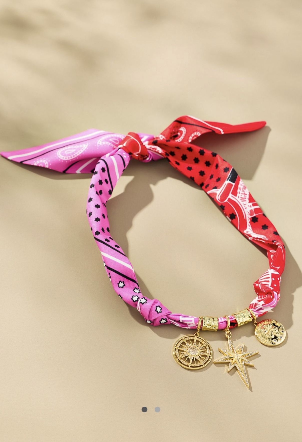 NWT Anthropologie bandana charm necklace 