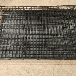 42-Inch Folding Dog Crate w/ Leak-Proof Tray & Secure Latches