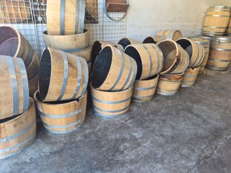 French oak half bourbon barrels