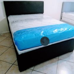 $399 Queen Bed Frame With Mattress And Boxspring Brand New Free Delivery 