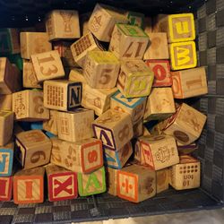 Classic Wooden Alphabet Blocks