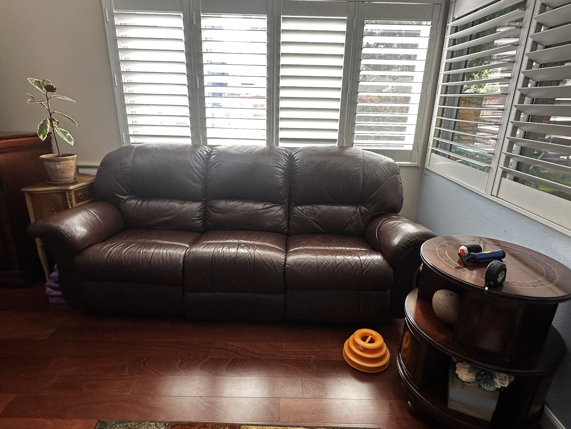 Brown Leather Couch