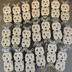 20 amp Ivory receptacles lot