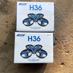 For 2x JJRC H36 Mini Drone RC Mode Quadcopter Toy for Kid Remote Control Quadcopter Toys with LED (Color : Blue Bat