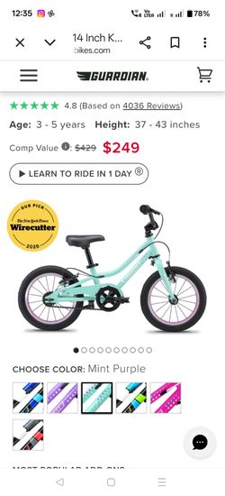 Guardian 14 Inch Bike (3-5 years old)