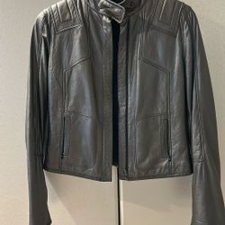 TAHARI Leather Jacket