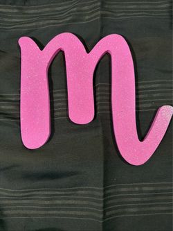 Pink with glitter letter “M” from hobby lobby.