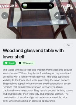 Glass top End tables