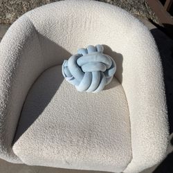 Ivory Armchair With Cozy Soft Padded 