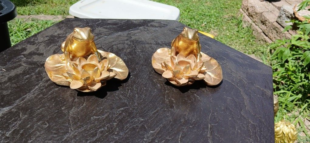 Tea Light Frog Lily Pad Holder