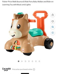 Fisher Price walk bounce and ride pony