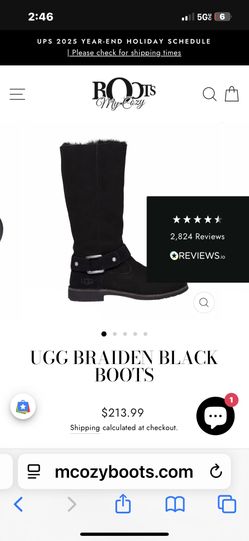 New In Box Ugg Braiden Size 8.5 Boot