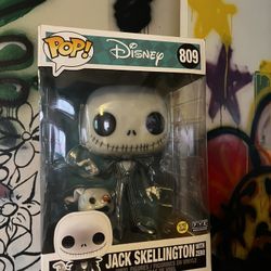 Jack Skellington Nightmare Before Christmas Limited Edition Glow In The Dark Funko Pop