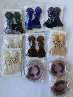 Tassel Earrings & Lashes