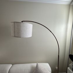Arc Floor Lamp with Fabric Shade